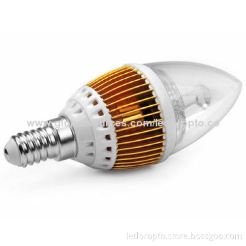 LD 4W Candle Bulbs, GU5.3/GU10/MR16/E14/E27 Base Type, with Cooling FinsNew